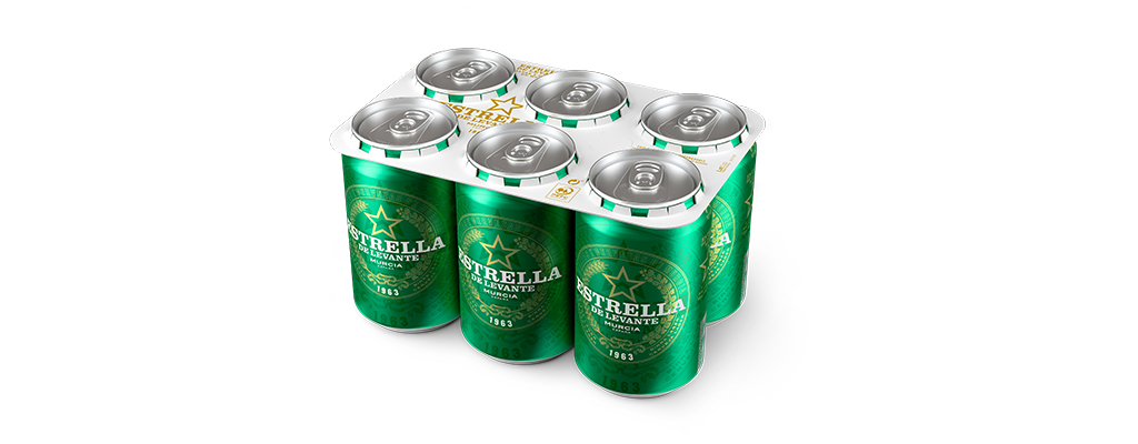 Estrella de Levante sustituye las anillas de plástico de las latas por cartón cien por cien biodegradable