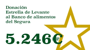  Estrella de Levante dona 5.246 euros de la Cerveza de Navidad del mercadillo de Murcia al Banco de Alimentos del Segura